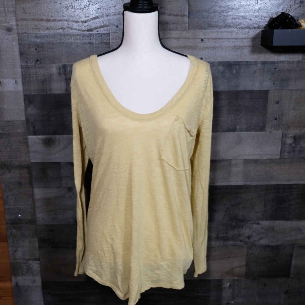 NWOT FREE PEOPLE Mineral Wash Off Shoulder SZ SM